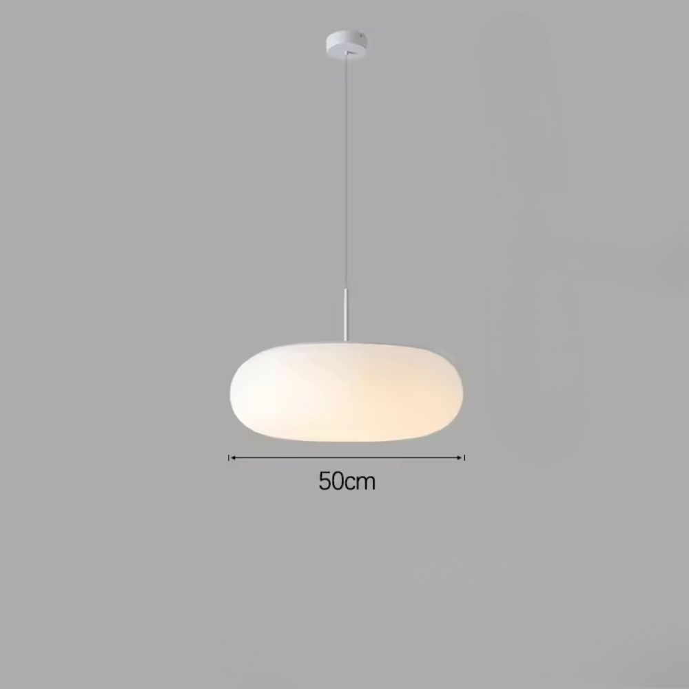 Nyxora | Moderne hanglamp in crème in minimalistische kroonluchterstijl met warm LED-licht