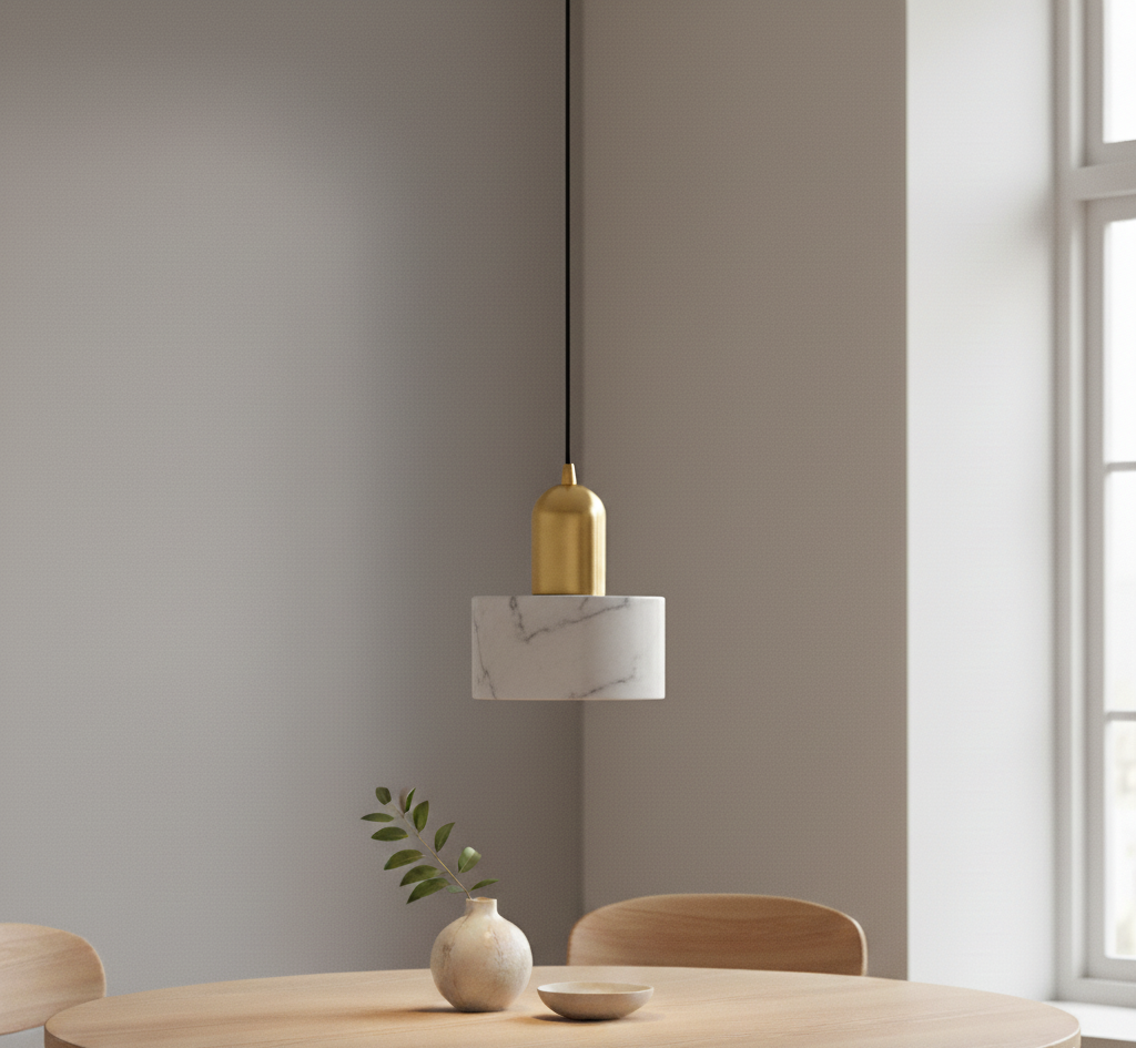Arca design-hanglamp met gouden accent – moderne hanglamp voor eetkamer en woonkamer