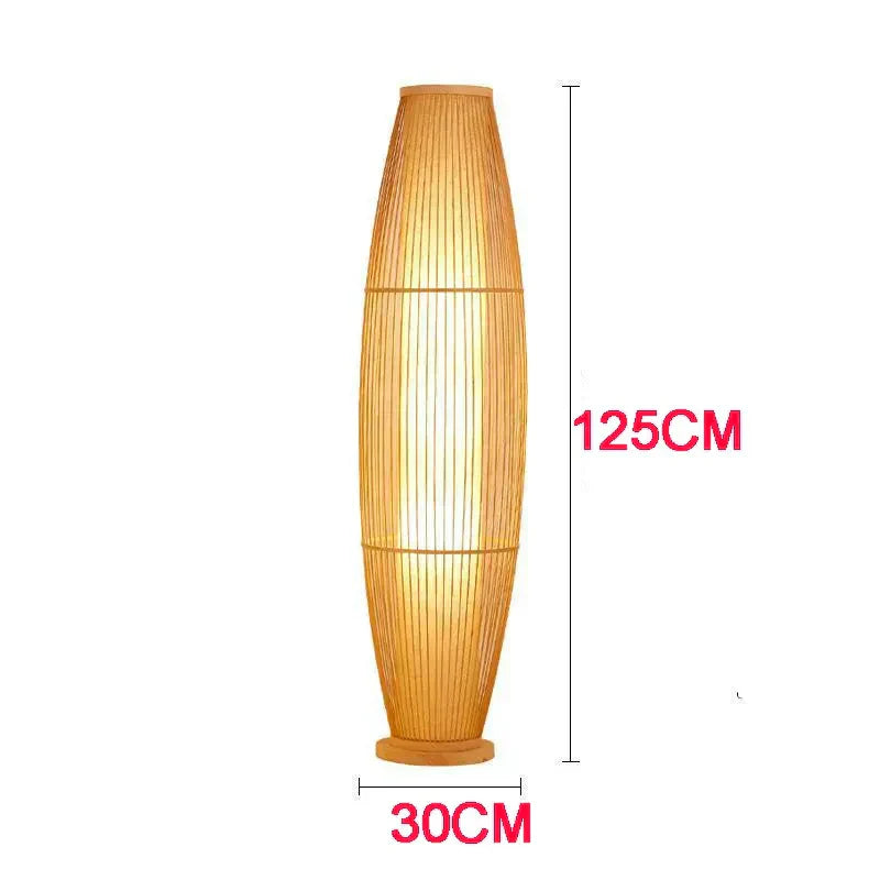 EcoBambu | Japandi bamboelamp | Duurzame LED-vloerlamp met natuurlijk design voor woonkamer