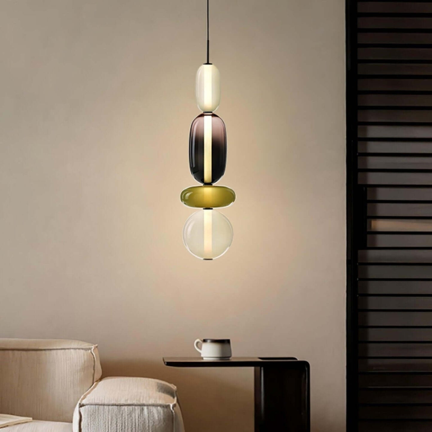 Elegante design hanglamp – moderne gekleurde glas