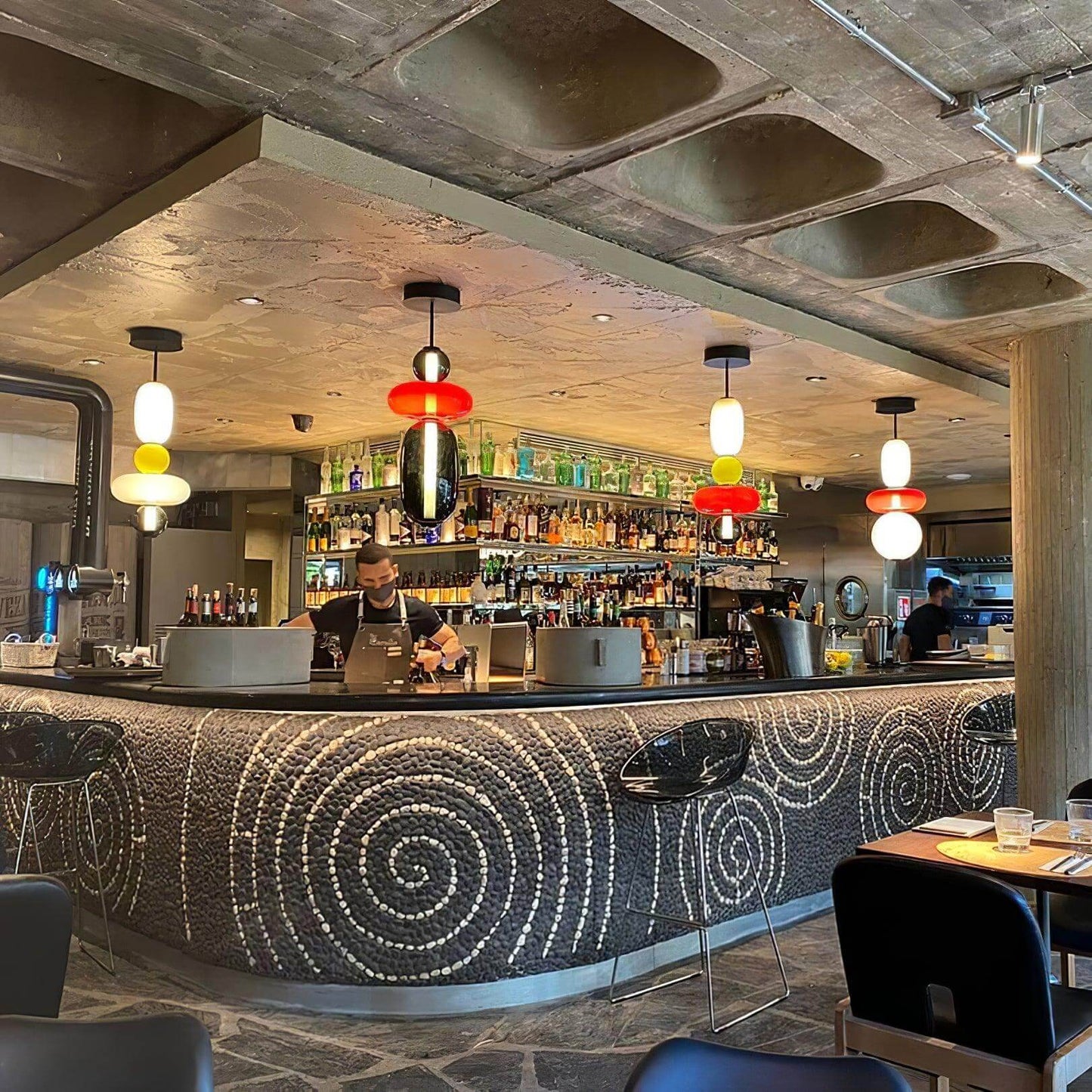 Elegante design hanglamp – moderne gekleurde glas