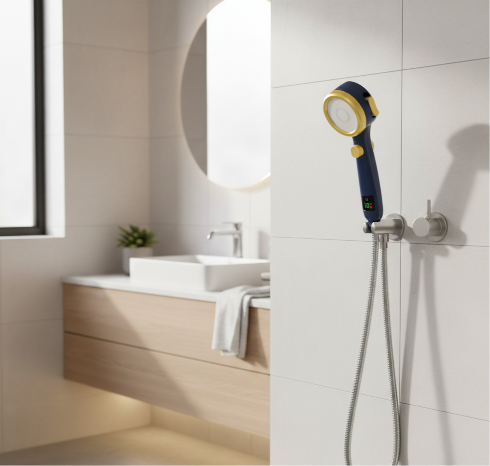 HydroSense Flow | LED-douchekop met filter & temperatuurweergave