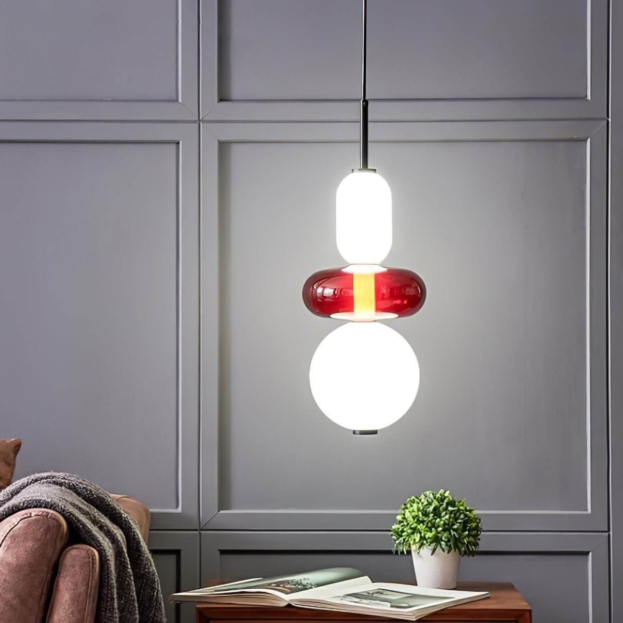 Elegante design hanglamp – moderne gekleurde glas