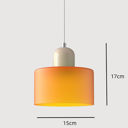 Bauhaus bolvormige glazen hanglamp | tijdloos design | glas & metaal | E27 fitting