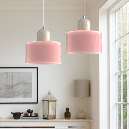 Bauhaus bolvormige glazen hanglamp | tijdloos design | glas & metaal | E27 fitting