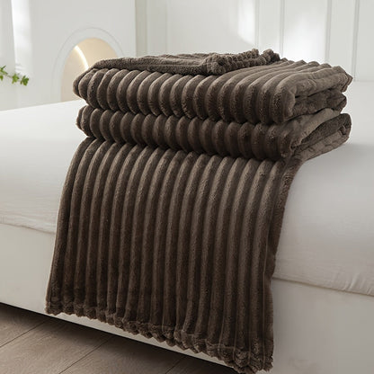 Cirethra – Luxe Zachte Pluche Rib Deken | Warm, Stijlvol & Superzacht voor Bank en Bed