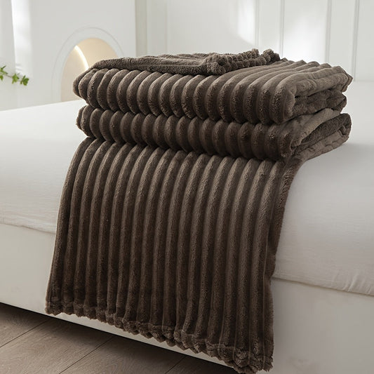 Cirethra – Luxe Zachte Pluche Rib Deken | Warm, Stijlvol & Superzacht voor Bank en Bed