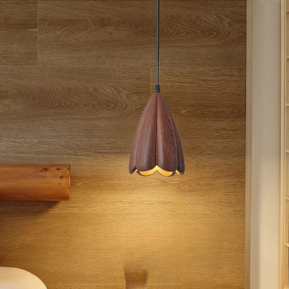NordLume lamp | moderne hanglamp van walnotenhout in bruin, Scandinavische stijl