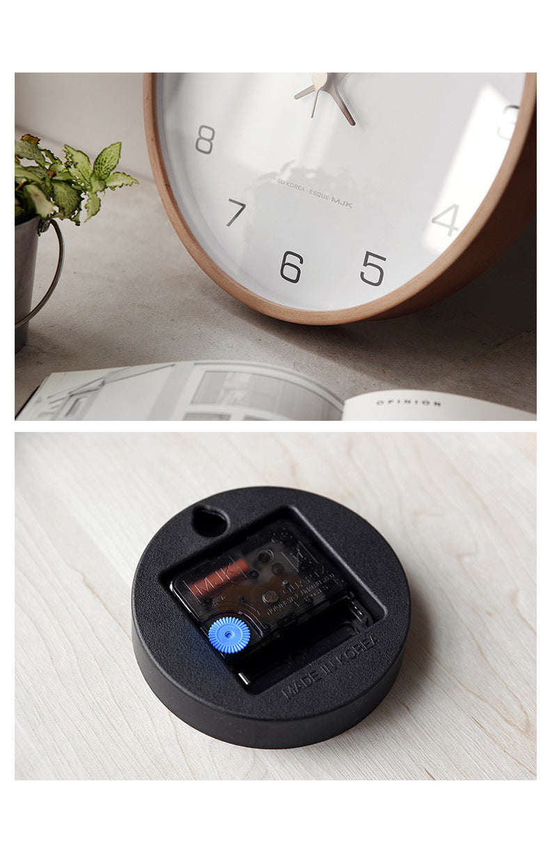 NaturaTime | Decoratieve analoge houten wandklok | Tijdloze elegantie & geluidloos ontwerp voor uw huis