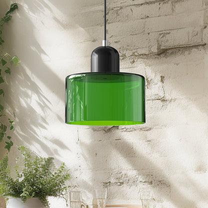 Bauhaus bolvormige glazen hanglamp | tijdloos design | glas & metaal | E27 fitting