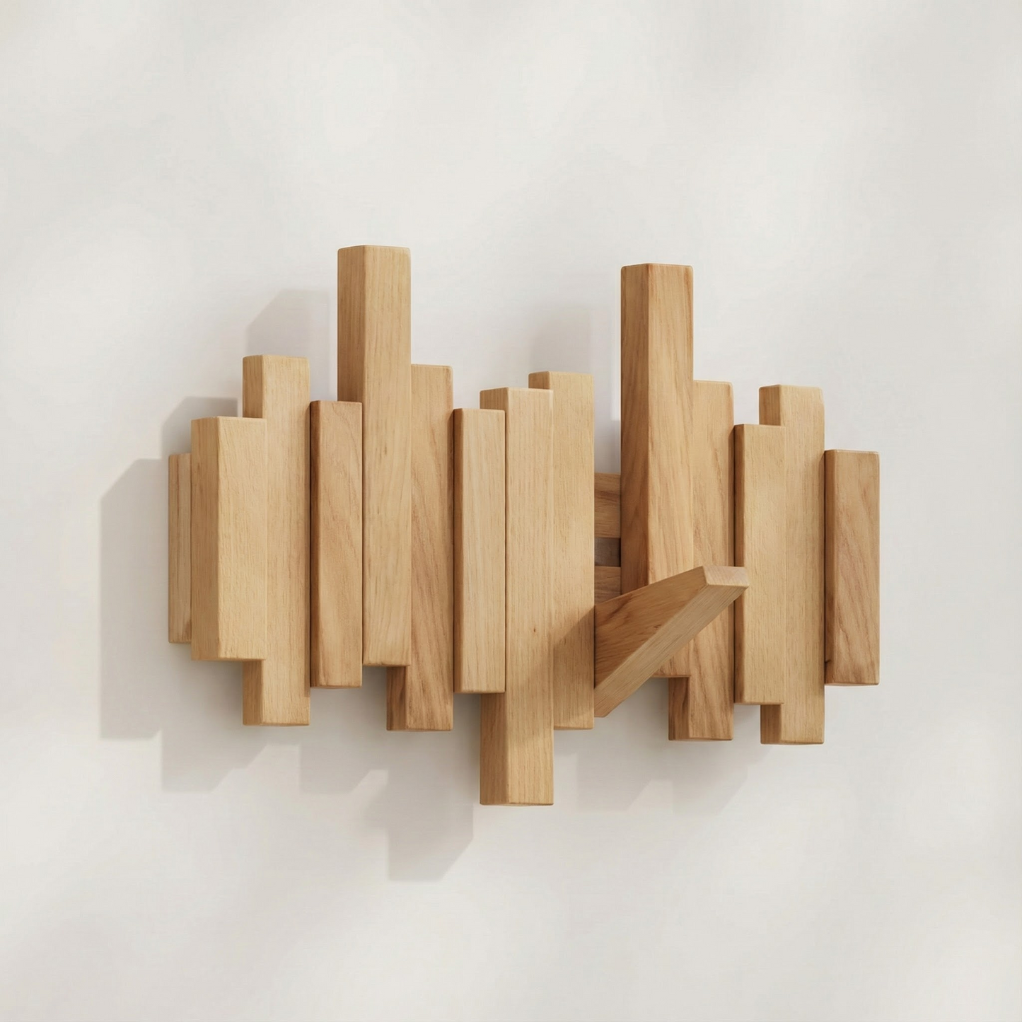 Kapstoklijst Piano | Wandhaken van Walnoot- of Beukenhout | Minimalistisch Design