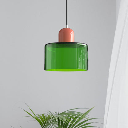 Bauhaus bolvormige glazen hanglamp | tijdloos design | glas & metaal | E27 fitting