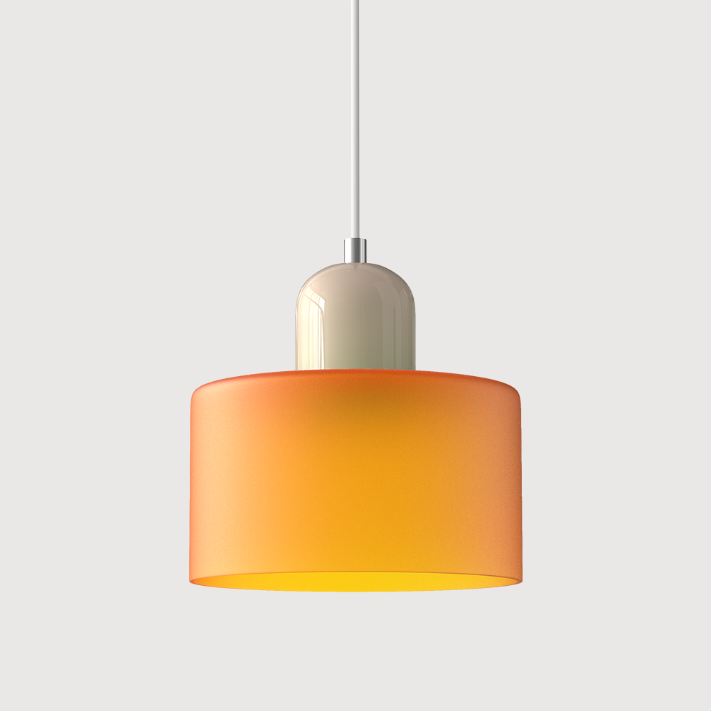 Bauhaus bolvormige glazen hanglamp | tijdloos design | glas & metaal | E27 fitting