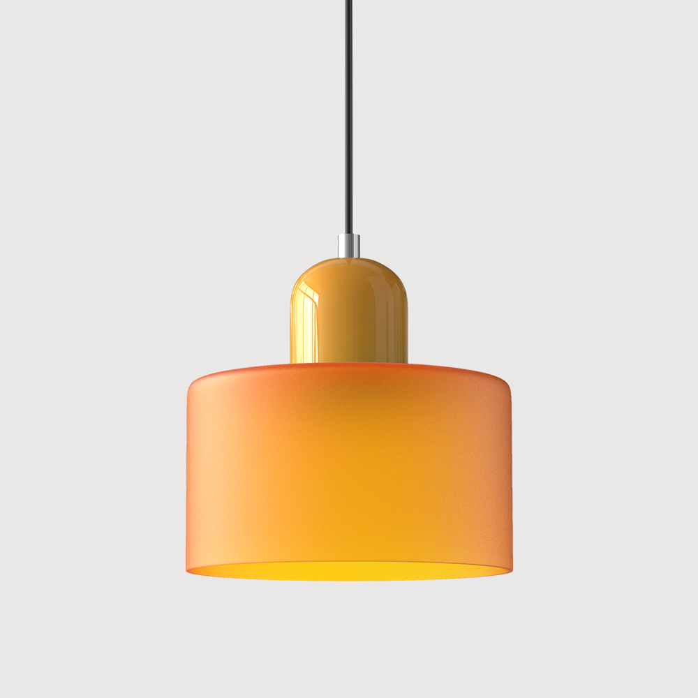 Bauhaus bolvormige glazen hanglamp | tijdloos design | glas & metaal | E27 fitting