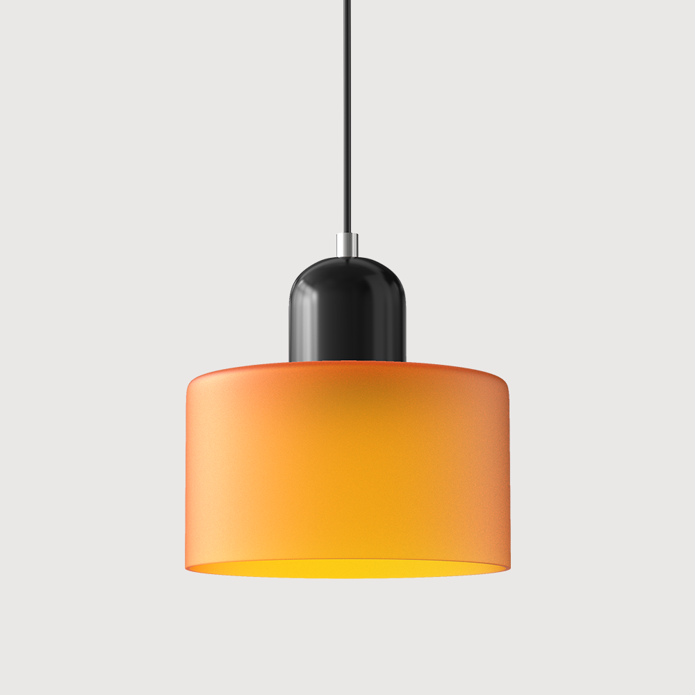Bauhaus bolvormige glazen hanglamp | tijdloos design | glas & metaal | E27 fitting