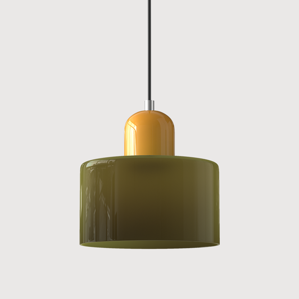 Bauhaus bolvormige glazen hanglamp | tijdloos design | glas & metaal | E27 fitting
