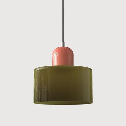 Bauhaus bolvormige glazen hanglamp | tijdloos design | glas & metaal | E27 fitting