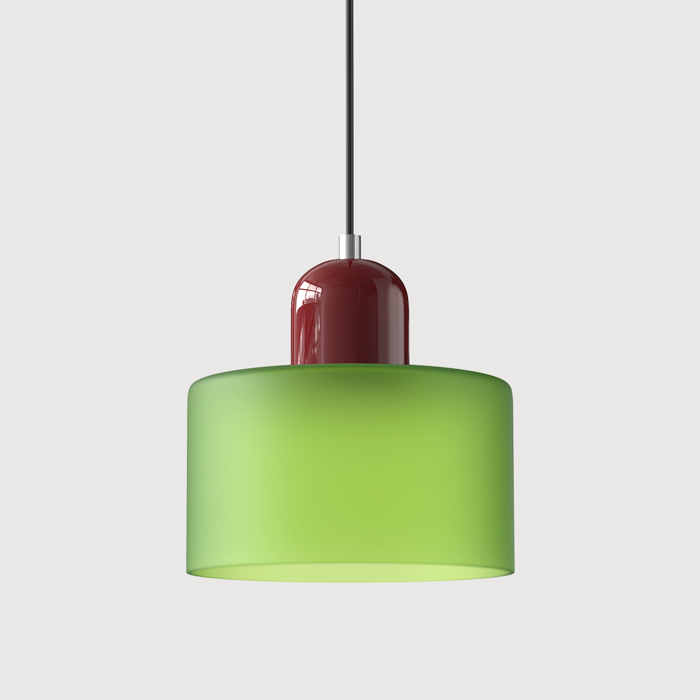 Bauhaus bolvormige glazen hanglamp | tijdloos design | glas & metaal | E27 fitting