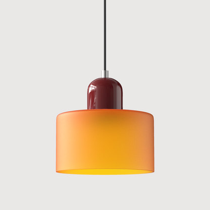 Bauhaus bolvormige glazen hanglamp | tijdloos design | glas & metaal | E27 fitting
