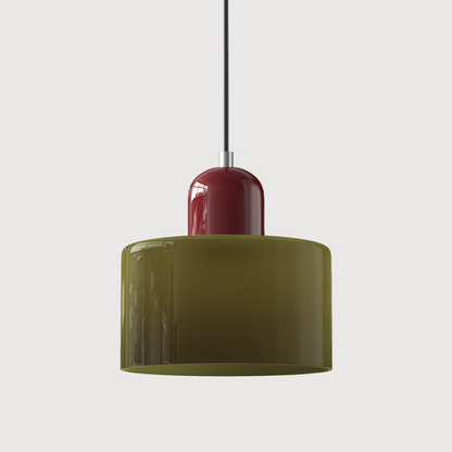 Bauhaus bolvormige glazen hanglamp | tijdloos design | glas & metaal | E27 fitting