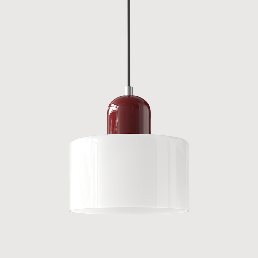 Bauhaus bolvormige glazen hanglamp | tijdloos design | glas & metaal | E27 fitting
