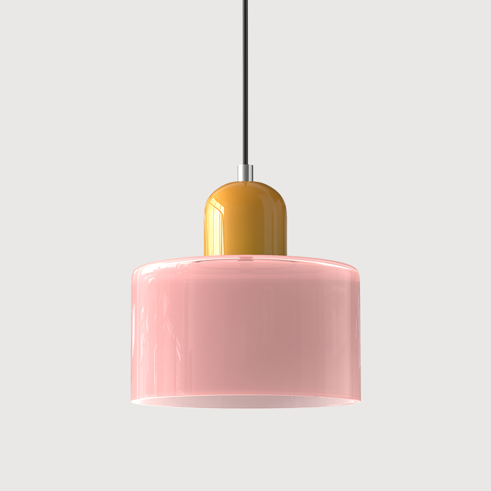 Bauhaus bolvormige glazen hanglamp | tijdloos design | glas & metaal | E27 fitting