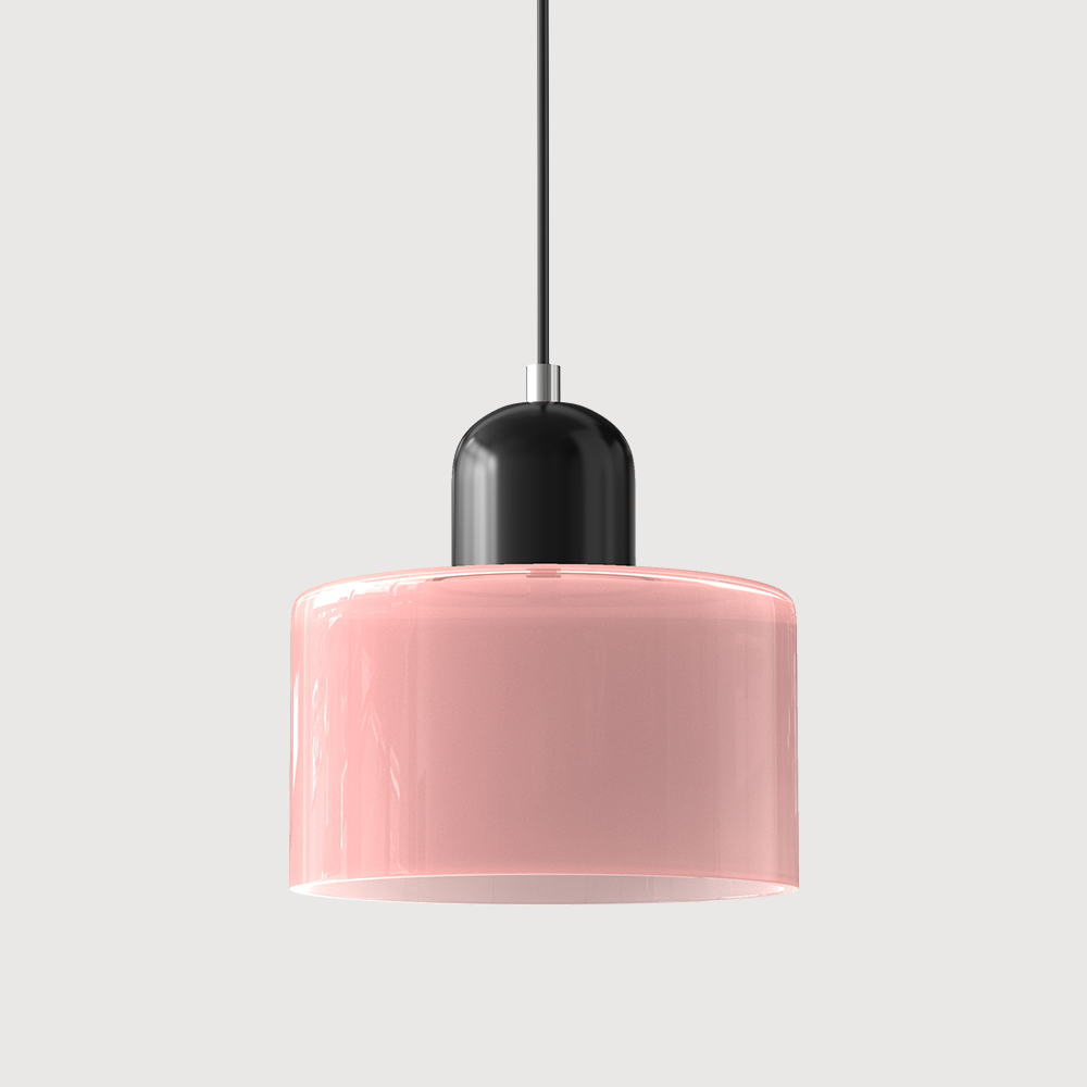 Bauhaus bolvormige glazen hanglamp | tijdloos design | glas & metaal | E27 fitting