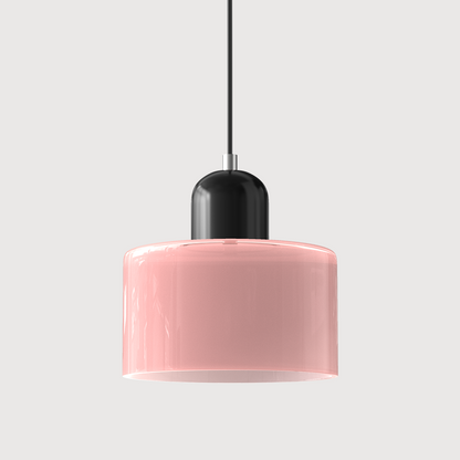 Bauhaus bolvormige glazen hanglamp | tijdloos design | glas & metaal | E27 fitting