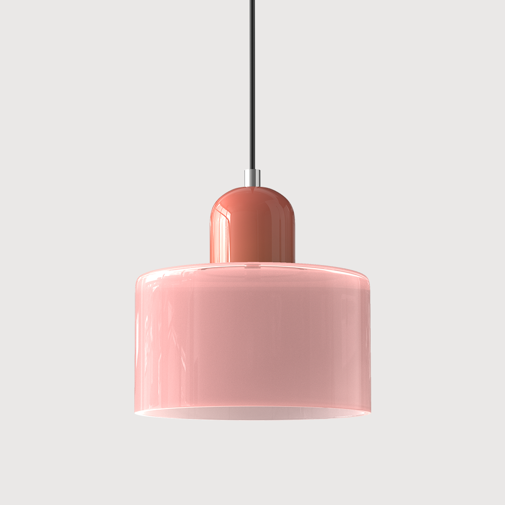 Bauhaus bolvormige glazen hanglamp | tijdloos design | glas & metaal | E27 fitting