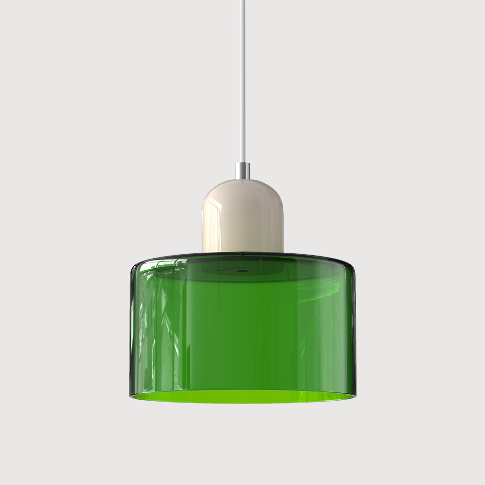 Bauhaus bolvormige glazen hanglamp | tijdloos design | glas & metaal | E27 fitting