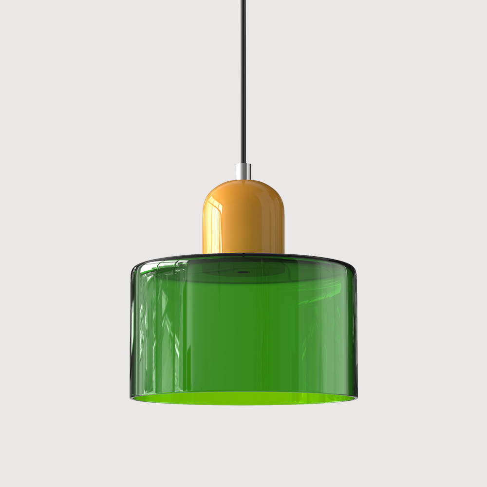 Bauhaus bolvormige glazen hanglamp | tijdloos design | glas & metaal | E27 fitting