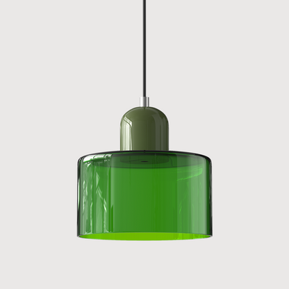 Bauhaus bolvormige glazen hanglamp | tijdloos design | glas & metaal | E27 fitting