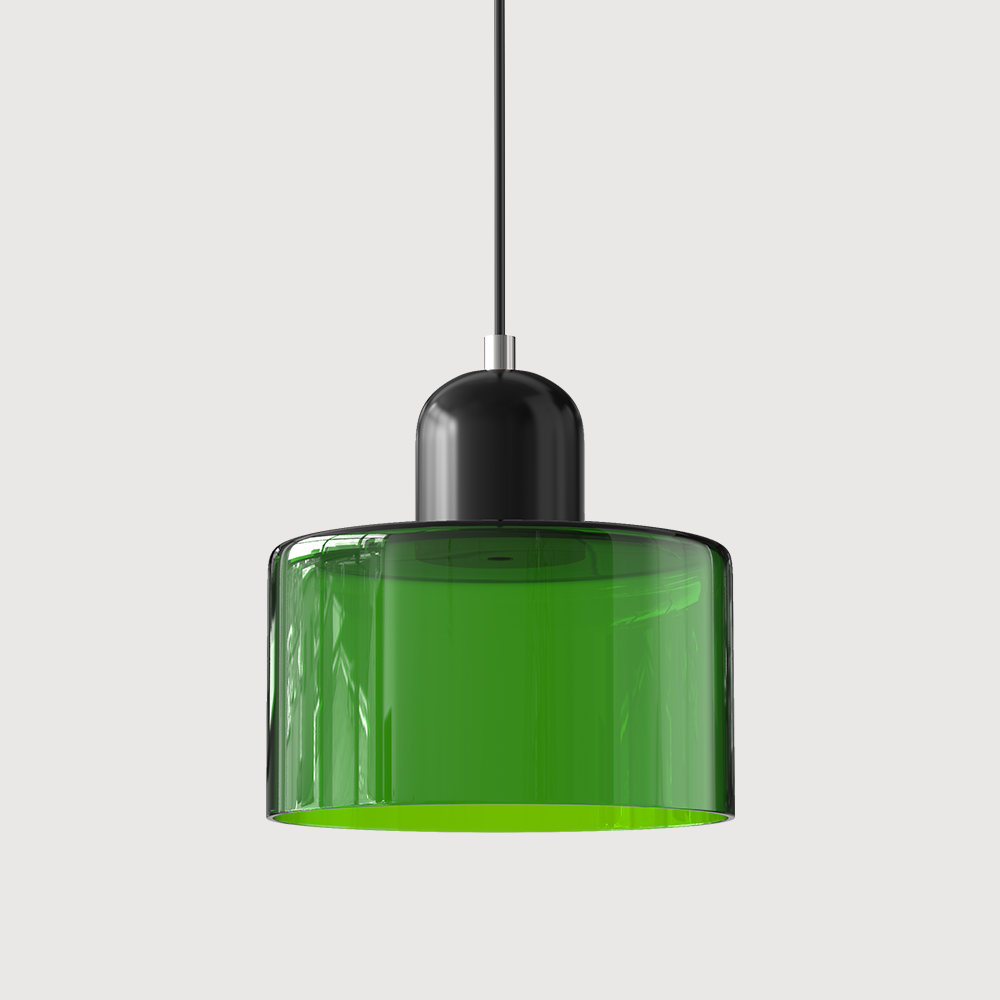 Bauhaus bolvormige glazen hanglamp | tijdloos design | glas & metaal | E27 fitting