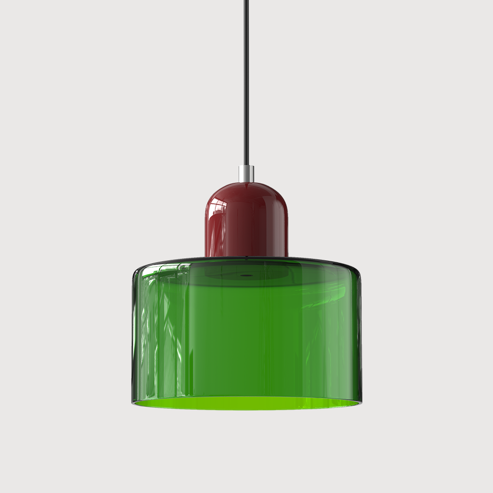 Bauhaus bolvormige glazen hanglamp | tijdloos design | glas & metaal | E27 fitting