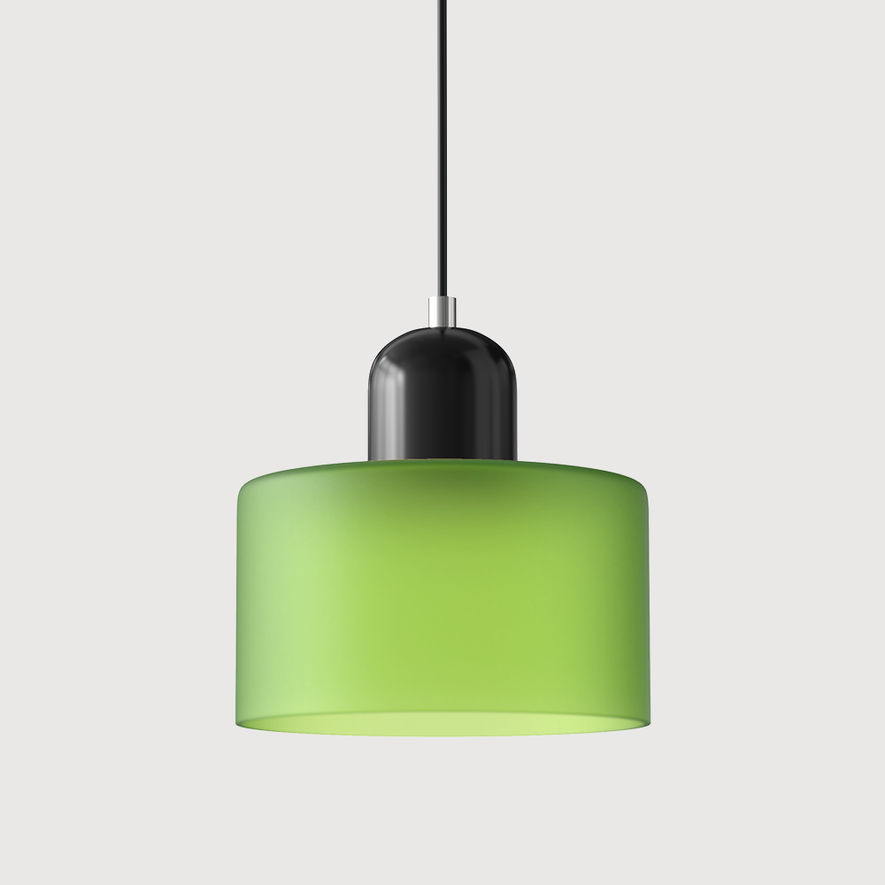 Bauhaus bolvormige glazen hanglamp | tijdloos design | glas & metaal | E27 fitting