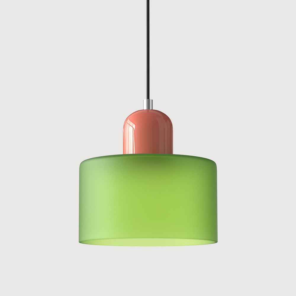 Bauhaus bolvormige glazen hanglamp | tijdloos design | glas & metaal | E27 fitting