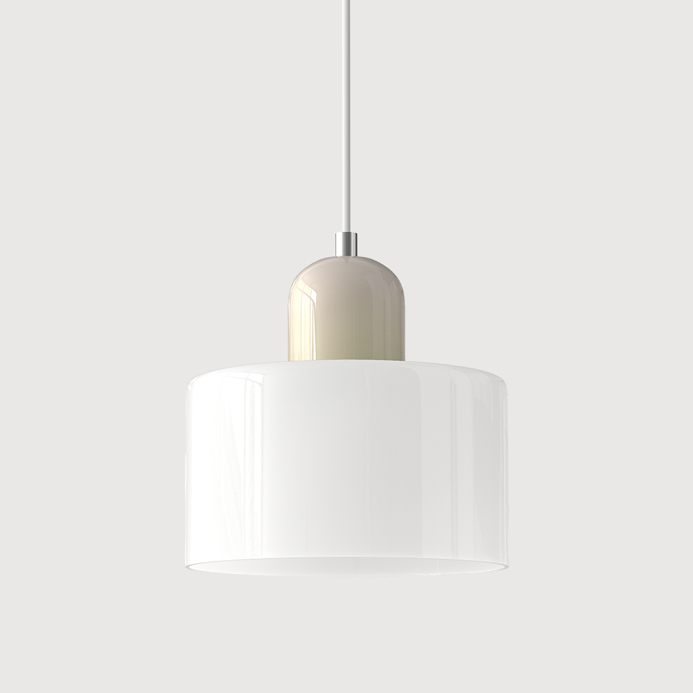 Bauhaus bolvormige glazen hanglamp | tijdloos design | glas & metaal | E27 fitting