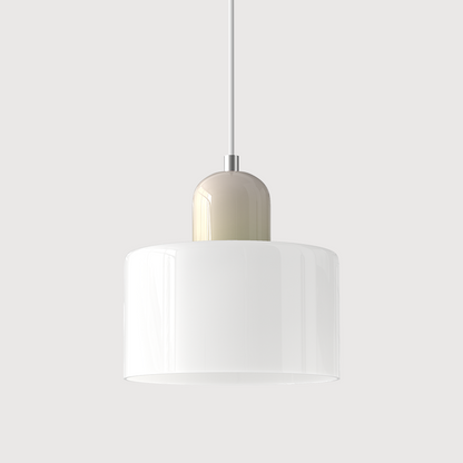 Bauhaus bolvormige glazen hanglamp | tijdloos design | glas & metaal | E27 fitting