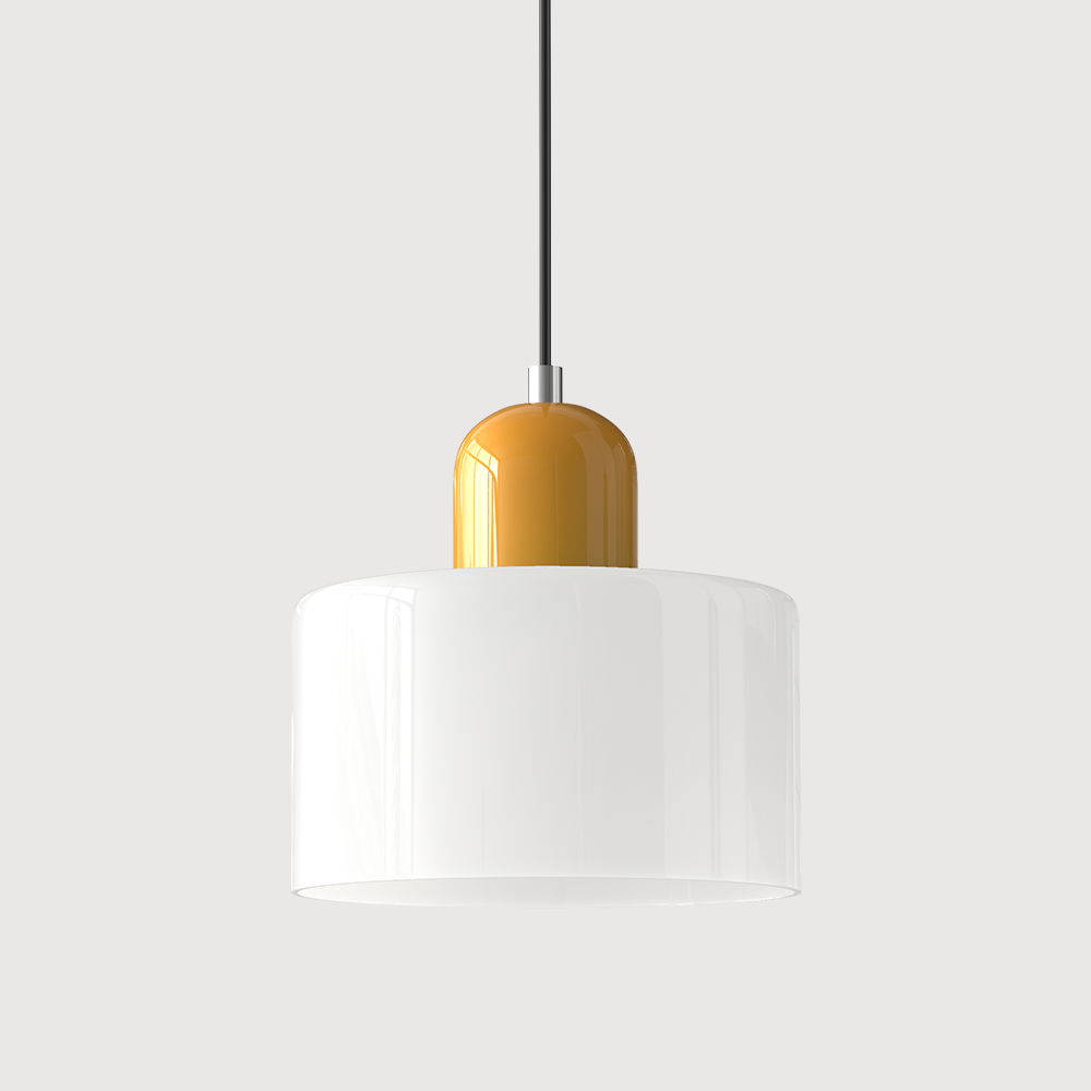 Bauhaus bolvormige glazen hanglamp | tijdloos design | glas & metaal | E27 fitting