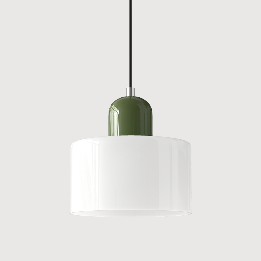 Bauhaus bolvormige glazen hanglamp | tijdloos design | glas & metaal | E27 fitting