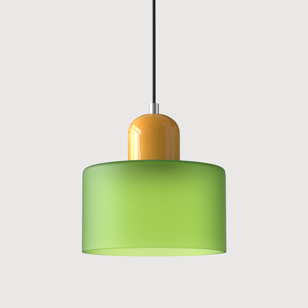 Bauhaus bolvormige glazen hanglamp | tijdloos design | glas & metaal | E27 fitting