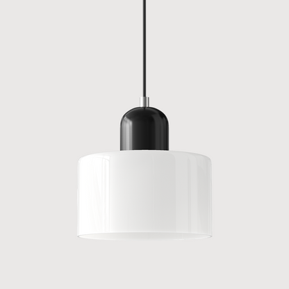 Bauhaus bolvormige glazen hanglamp | tijdloos design | glas & metaal | E27 fitting