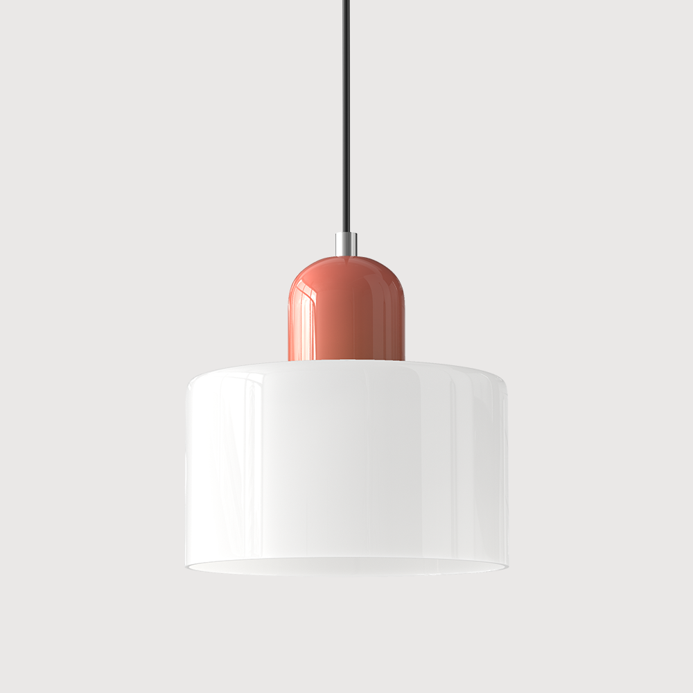 Bauhaus bolvormige glazen hanglamp | tijdloos design | glas & metaal | E27 fitting