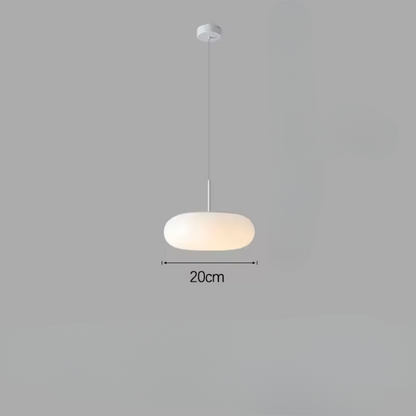 Nyxora | Moderne hanglamp in crème in minimalistische kroonluchterstijl met warm LED-licht