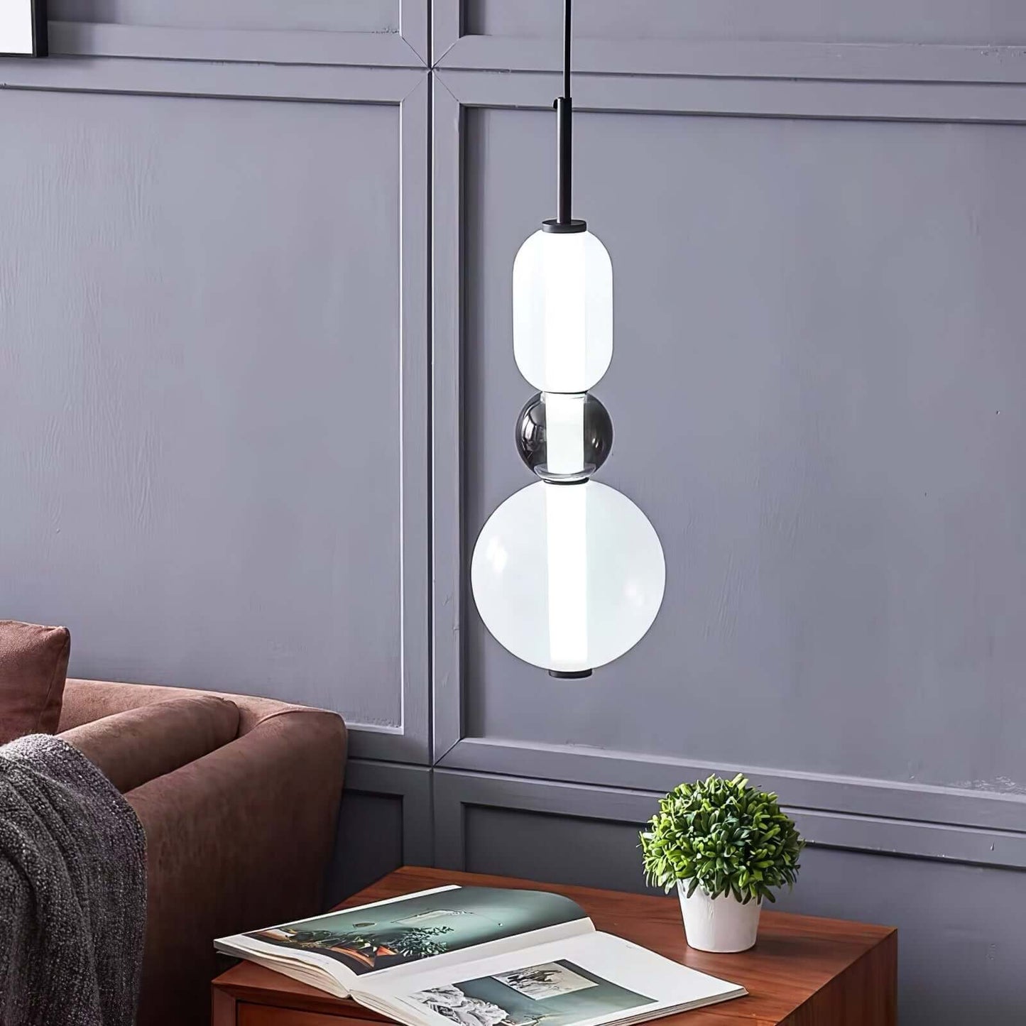 Elegante design hanglamp – moderne gekleurde glas