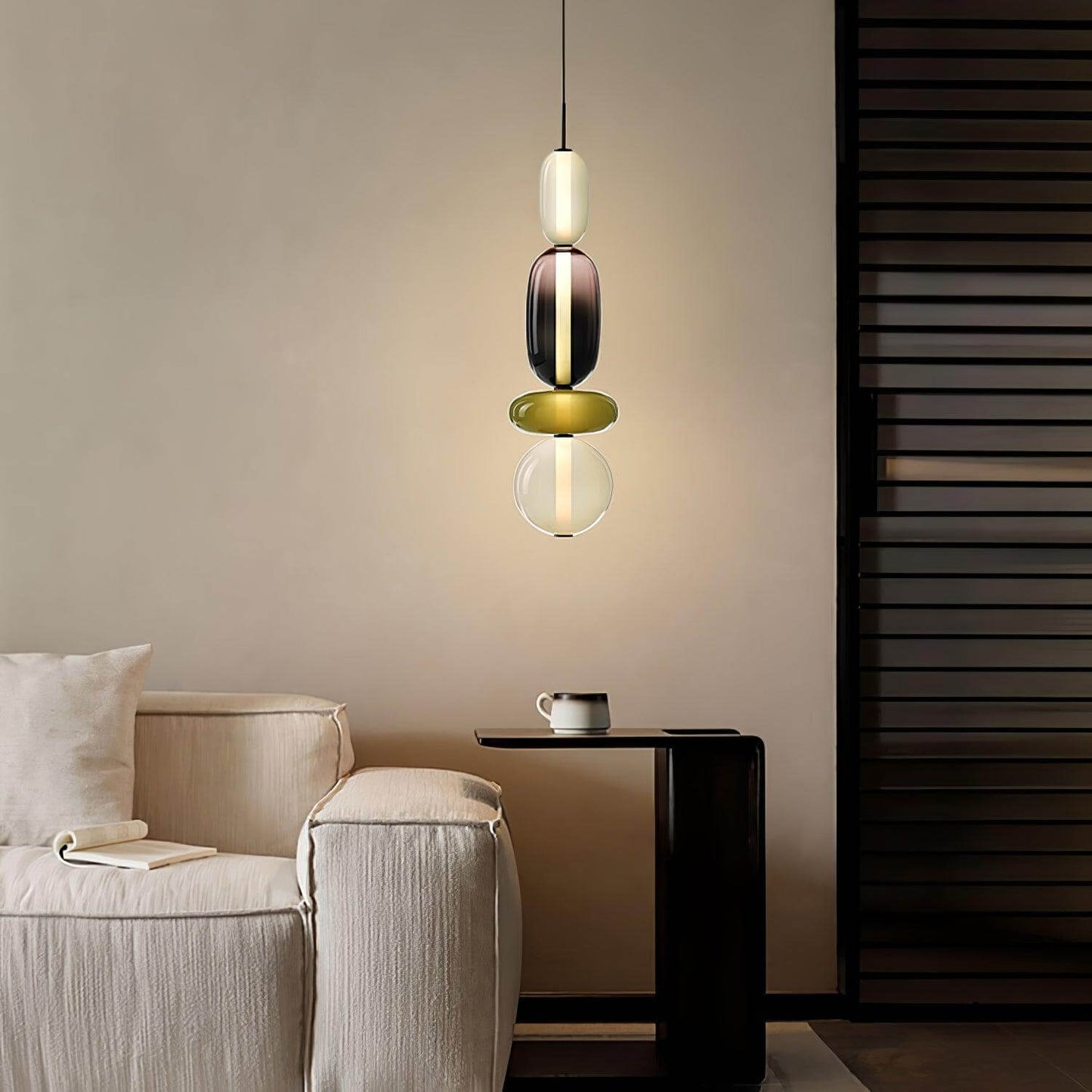Elegante design hanglamp – moderne gekleurde glas