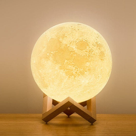 Treylo Luna LED Maanlamp | Dimbare Tafellamp met Touchbediening | Warm & Rustgevend Licht