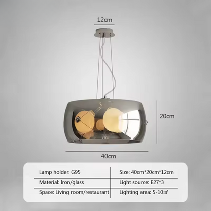 Aurion | Moderne glazen LED-hanglamp voor keuken, woonkamer en eetkamer