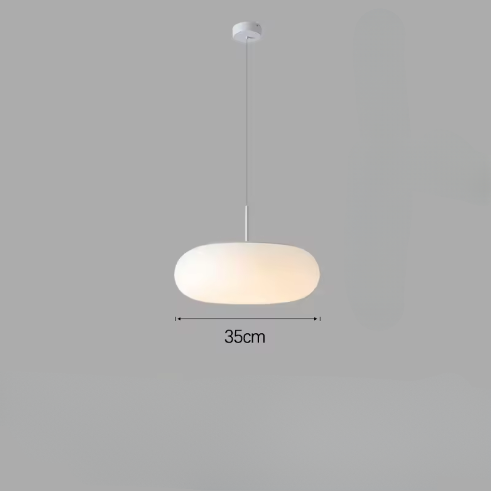 Nyxora | Moderne hanglamp in crème in minimalistische kroonluchterstijl met warm LED-licht