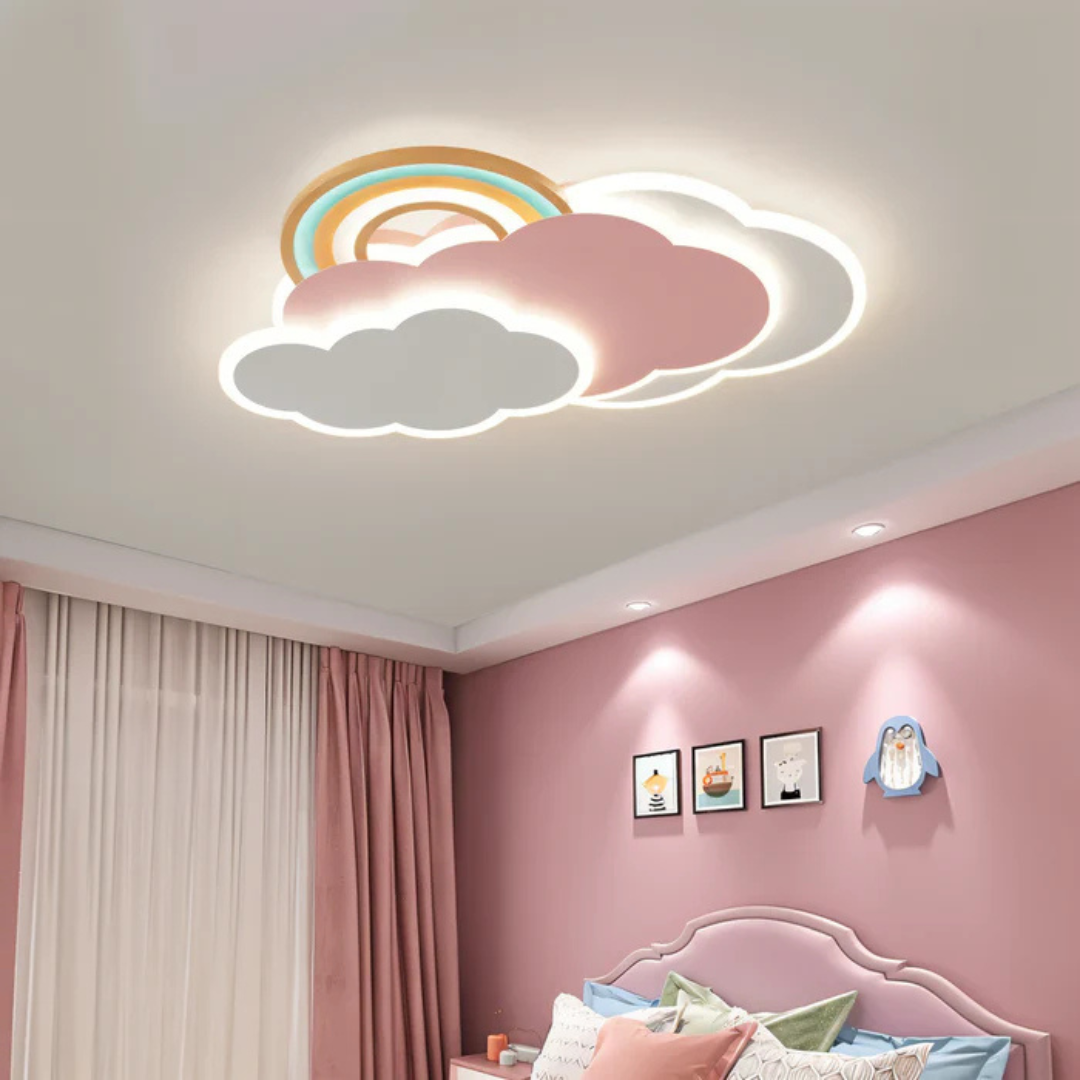 Pynki Glow | LED-plafondlamp met regenboogmotief voor kinderkamer